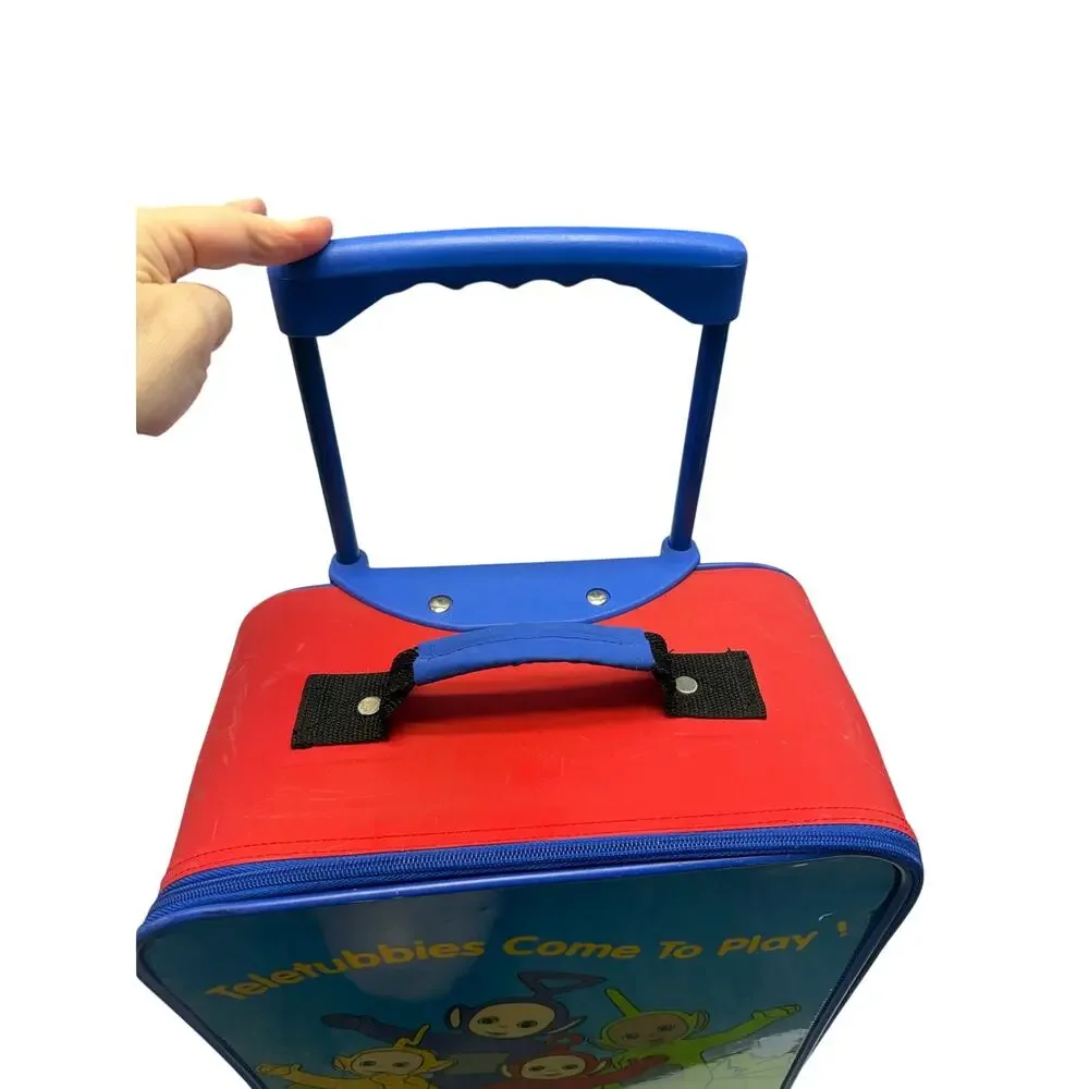 Y2K Vintage Teletubbies Green & red Rolling Suitcase Travel Luggage Carry On